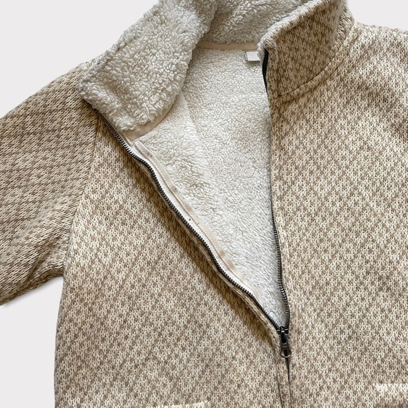 L.L. Bean Fleece Sherpa Lined Full Zip Knit Jacket Size Small - Picture 7 of 11